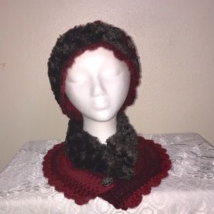 Women’s Crochet Hat and Collar